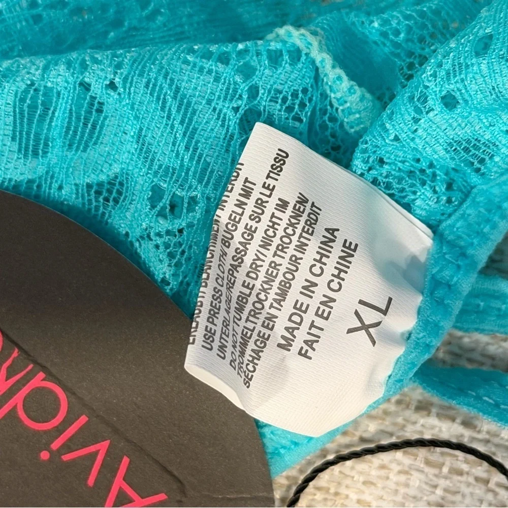 Lace Halter Chemise in Aqua